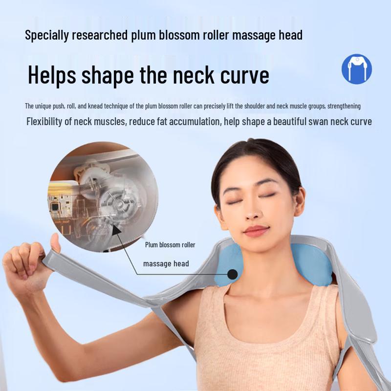MIAOJIE Neck and Shoulder Massager with Heat CN Plug (adapter Included)