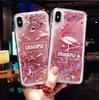 Flamingo Liquid Quicksand Bling Glitter Sparkle Clear Soft Silicone Case for IPhone 6 7p 8p X 11 Pro