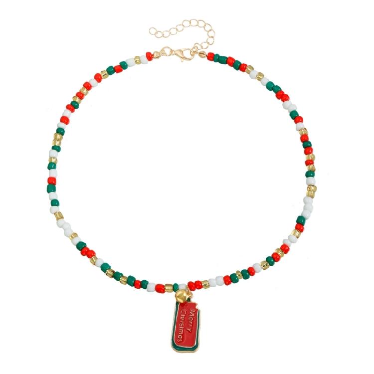 Dynamic Christmas Celebration Sequined Necklace Fanciful Cartoon Plan Jewelry Addition For Celebratory Instances