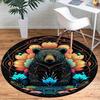 1pc Retro 1704238015 Pattern Round Floor Mat, Non-slip for Living Room Bedroom Chair Carpets Home Decor Gifts, Home Decor Room Decor Outdoor