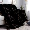 Christmas geometric theme digital-printed polyester Bedroom velvet flannel cover blanket Fleece soft cover blankets for beds