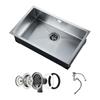 VEVOR 70cm Kitchen Sink Workstation, 304 Stainless Steel Undermount Sinks, Drop-In Single Bowl Farmhouse Basin with Accessories