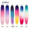 H&STAR 24 Zoll Synthetische Haarteile Pferdeschwanz Haarverlängerungen Haare Glänzend Haarpferdeschwanz-Verlängerung Zum Flechten Haare Auf Haargummi Lose