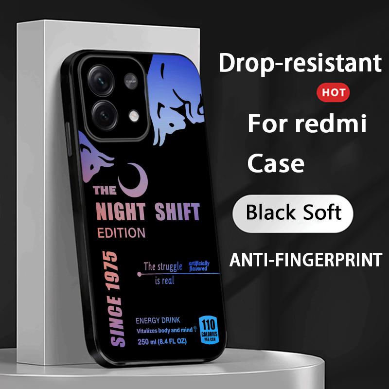 Custodia per Telefono Star Bull Energy Drink turno di notte Per Redmi Note 14 13 12 11 Pro Plus S 5G 14C A3 Copertura Nera Morbida