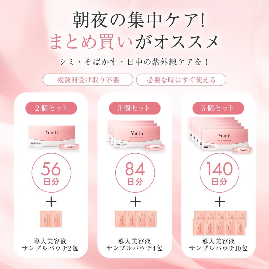 Yunth Raw VC Introductory Supply 2 Introductory Serum Sample Serum, 2-Pack, 58-Day [Includes Packets] (Cosmetics/Skincare/Pores/Beauty/Face Care)