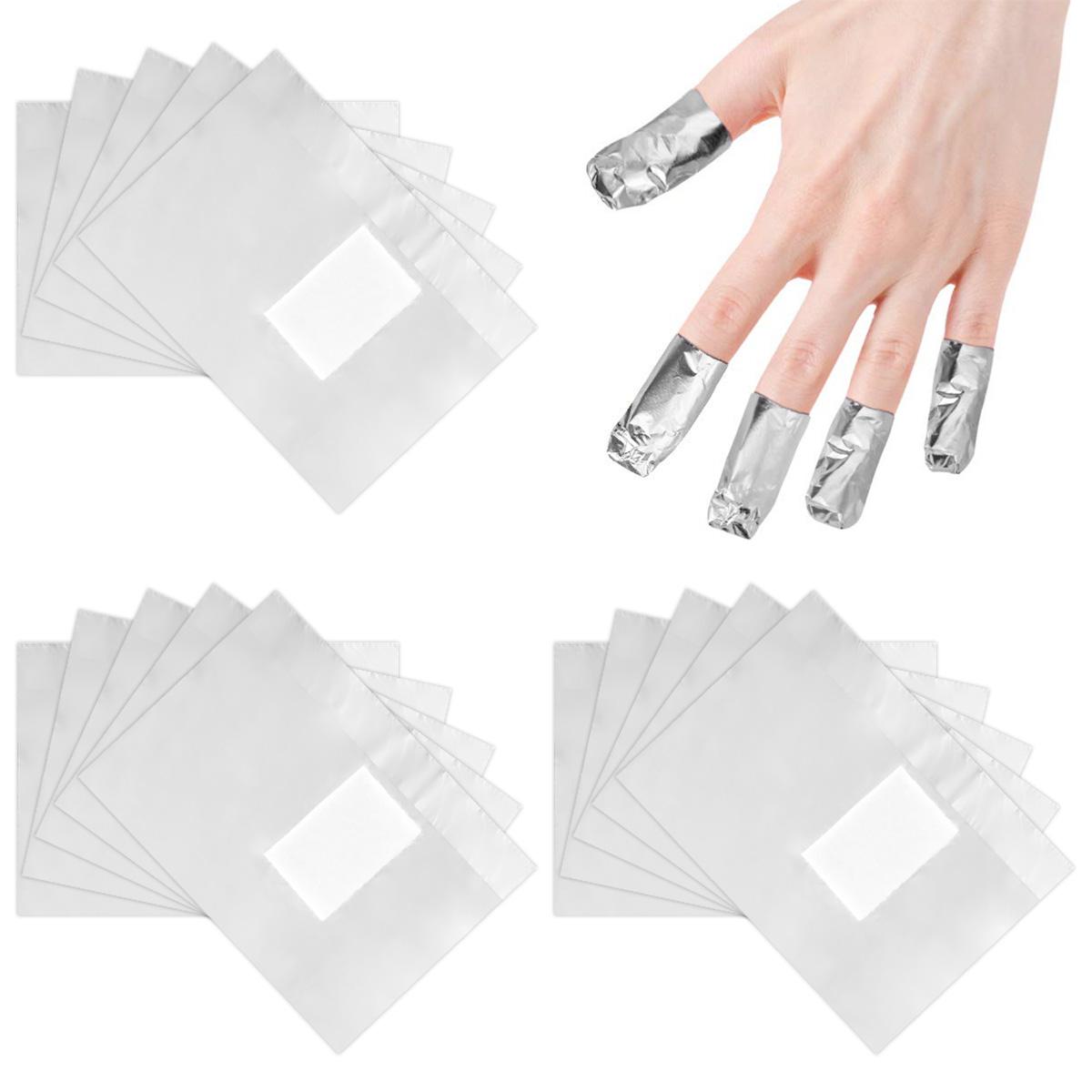 500/1000Pcs Aluminium Foil Nail Art Soak Off Polish Nail Removal Wraps Towel Gel Remover Polish Acrylic Removal Manicure Tool