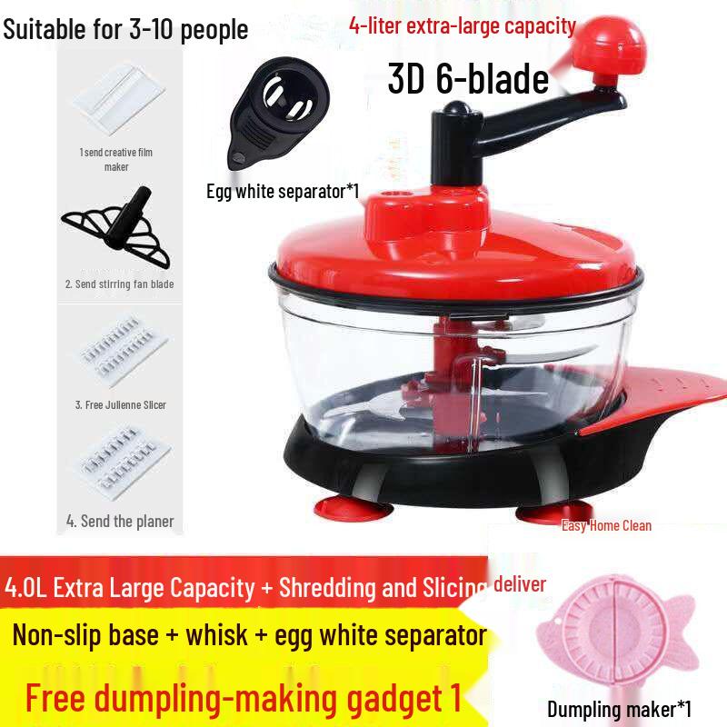 Hand-Cranked Meat & Vegetable Grinder for Kitchen Use