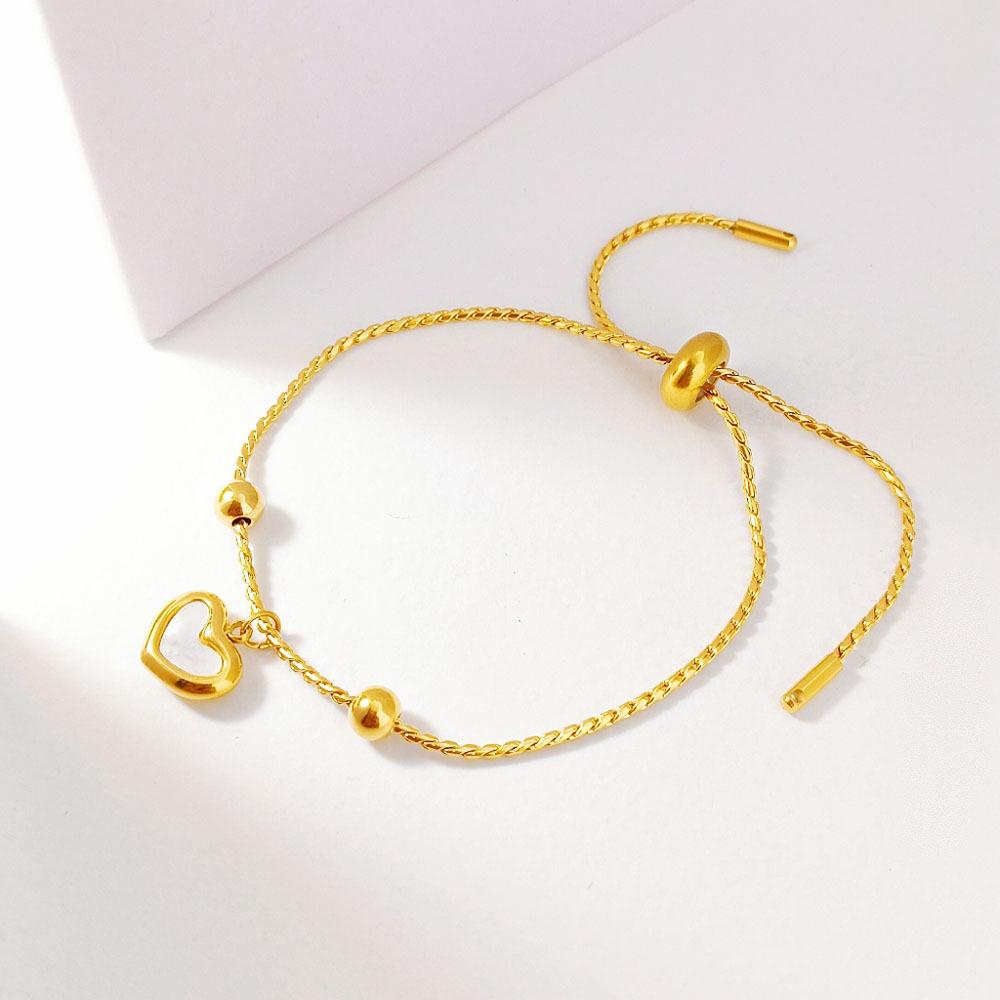 Popular Temperament Love Bead Bracelet Women'S Fashion Personality Design Titanium Steel Jewelry Does Not Fade Versatile