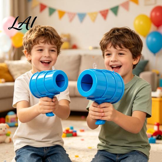 Birthday Gifts for Boys Girls Handheld Air Cannon Toy Portable Shooter Kids Outdoor Reusable Wave Toy Play Bubble Machine Funny Prank Christmas