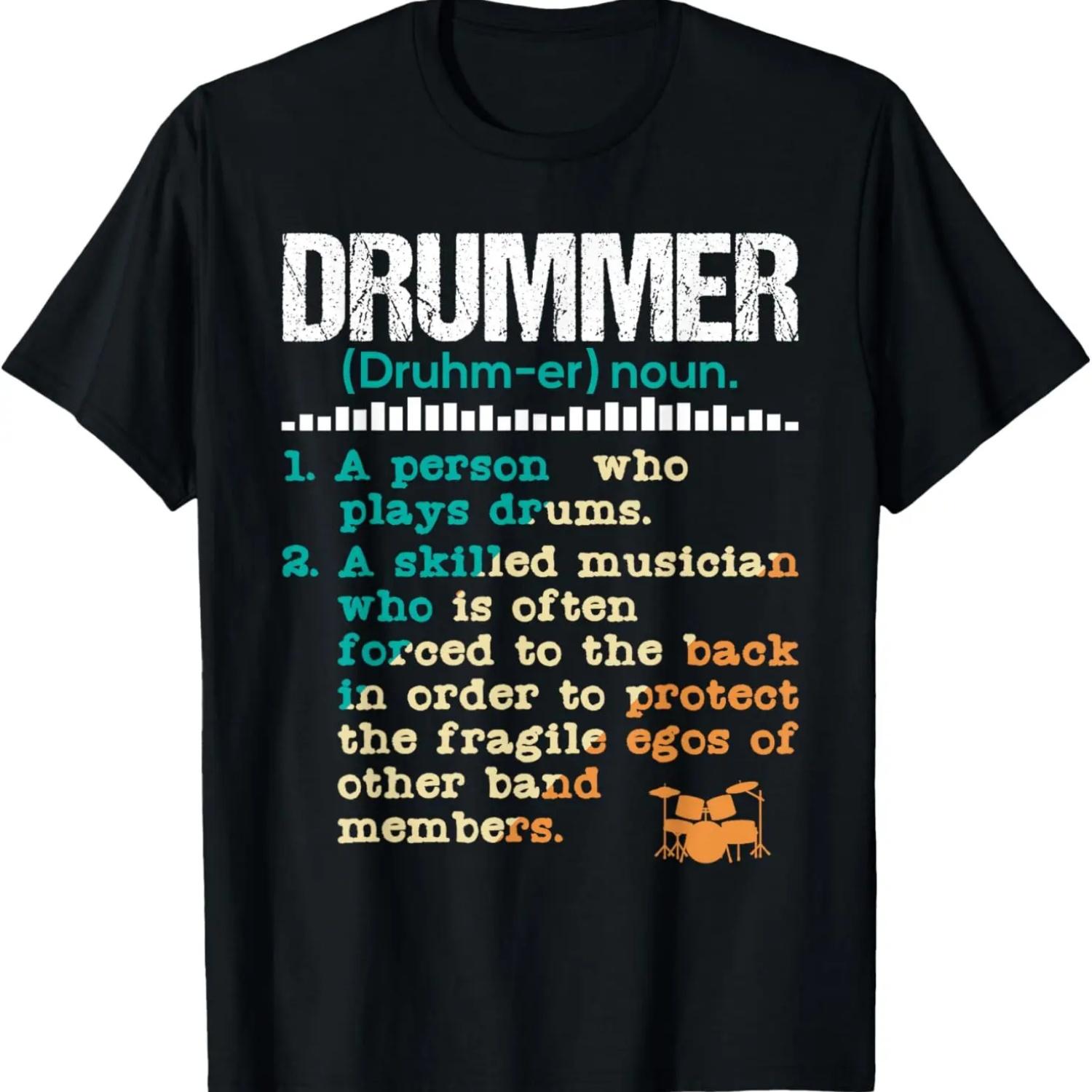 

Drummer Definition - Funny Percussionist Drums Musician T-Shirt XXXXXL