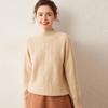Women's Thick Cable Knit Cashmere Sweater - Half-High Neck, Raglan Sleeve, Loose Fit, Autumn/Winter Versatile Pullover