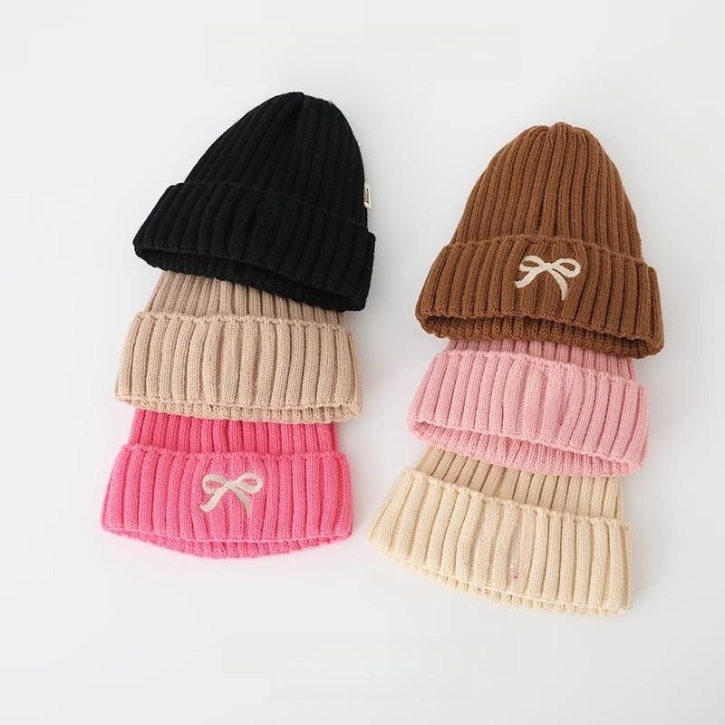 Knit Hat With Butterfly Bow For Winter Warmth And Outdoor Comfort For Women