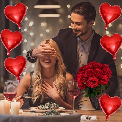Red Valentine'S Day Decorations,I Love You Letter Balloons with Red Heart Balloons,Suitable for Wedding Anniversary Decoration