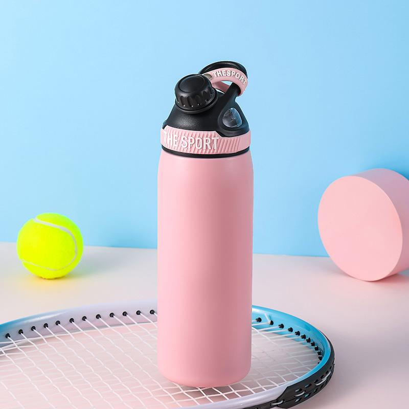 Outdoor cycling sports 316 stainless steel thermos cup Student portable kettle Large capacity 800ml water cup