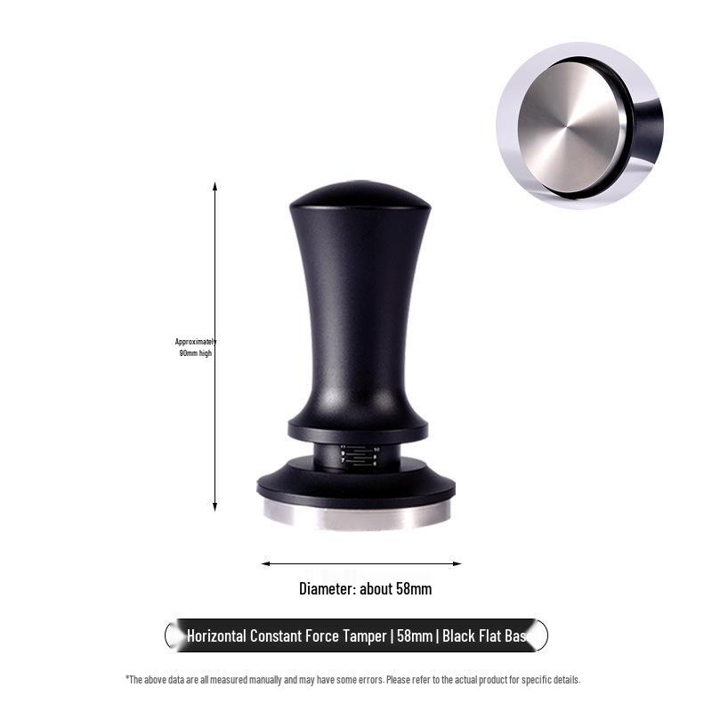 58mm Flat Bottom Stainless Steel Pressure Tamper with Scale for Coffee