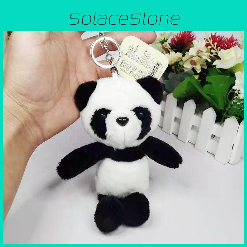 Adorable Panda Plush Toy Keychain Creative Soft Stuffed Animal Backpack Pendant