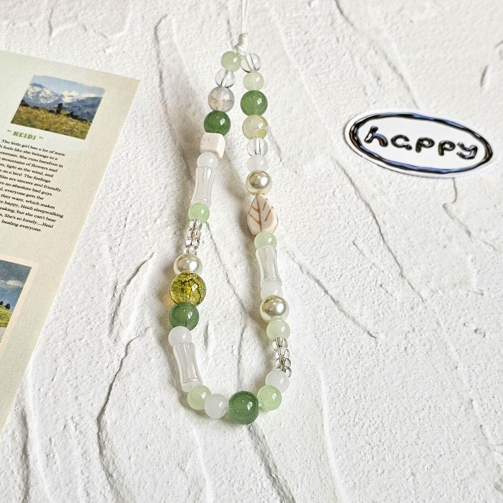 

Оригинальный ремешок с зеленым листом в китайском стиле Love, ремешок для мобильного телефона, чехол для телефона