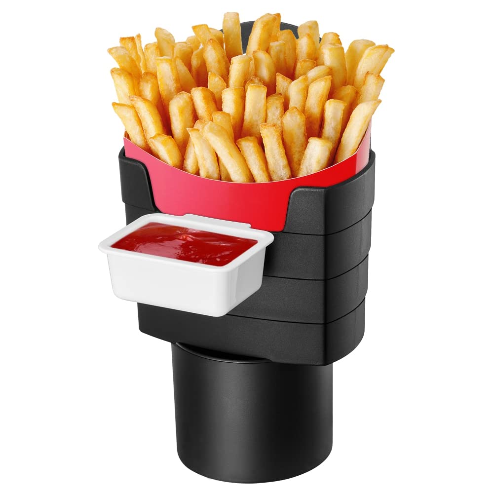 

AuMoHall French Fries Holder for Car Multipurpose Fast Food Drink Cup Holder Expander Car