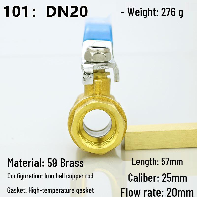 4-Point DN15 & 6-Point DN20 All-Copper Ball Valve, High-Temp Resistant, 1-Inch & 2-Inch, for Tap Water.