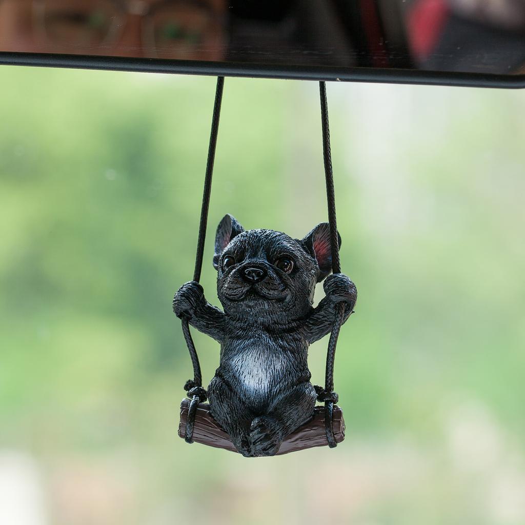 Nové pryskyřičné roztomilé zvířecí autodoplňky s anime motivem buldoka, přívěsek, auto, zpětné zrcátko, ozdoby, dárek k narozeninám pro páry