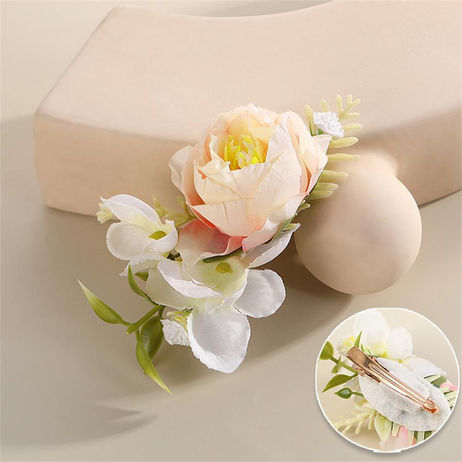 New fashion Bridal Bohemian Flower Hair Clip Ladies Bride Bridesmaid Wedding Duckbill Clip Hair Accessories  Gifts