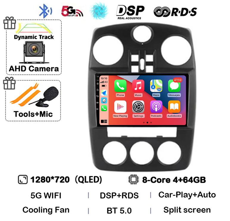 Android 14 Wireless Auto Carplay For Chrysler PT Cruiser 2000 - 2010 Car Radio Multimedia Stereo Player GPS Navigation Head Unit