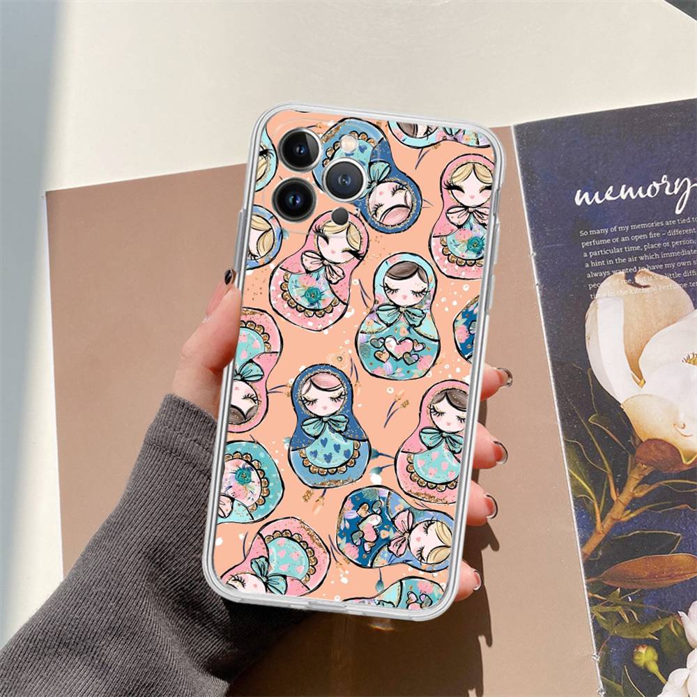 Russian Dolls Matryoshka Cute Case For Iphone 17 16 15 Pro Max 11 12 13 14 Pro Plus Phone Cover