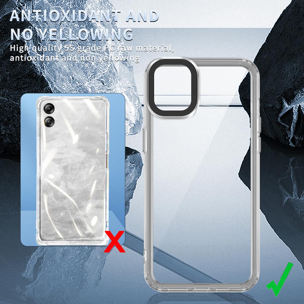 For Samsung Galaxy A04e 4G/M04 4G/F04 4G Case Crystal Clear PC+TPU Anti-Scratch Phone Cover