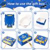 Larger Graduation Gift Box With Gold Ribbon, 27208cm Blue Graduation Box,Decorative Paper Box For Graduation Party Favors, Candy, Gifts & Keepsakes
