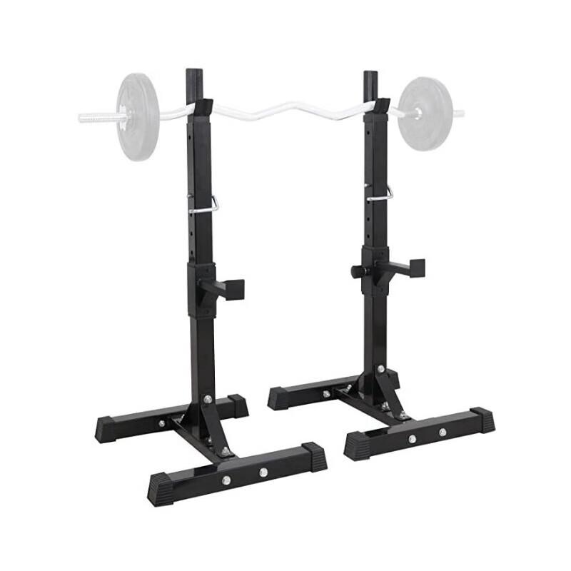 WEZHO Adjustable Split Squat & Weightlifting Rack