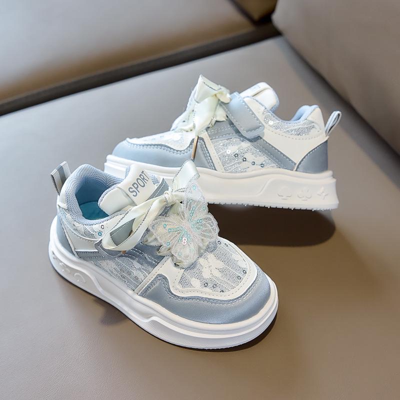 Girls' Bowknot Skate Shoes - Stylish Spring & Autumn Casual Sneakers for Little & Medium Children