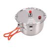 Camping Pressure Pot Stainless Steels Stove Pressure Cooker Outdoor Cookware for Backpacking Hiking Traveling 2500ML