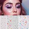 Aurora Iridescent Face Rhinestone Sticker Transparent Crystal Diamond Sticker  Makeup Decals