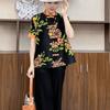 New Temperament, Fashionable and Casual Style, Versatile In Summer, Retro Women's New Chinese Style Button Up Top, Short Sleeved