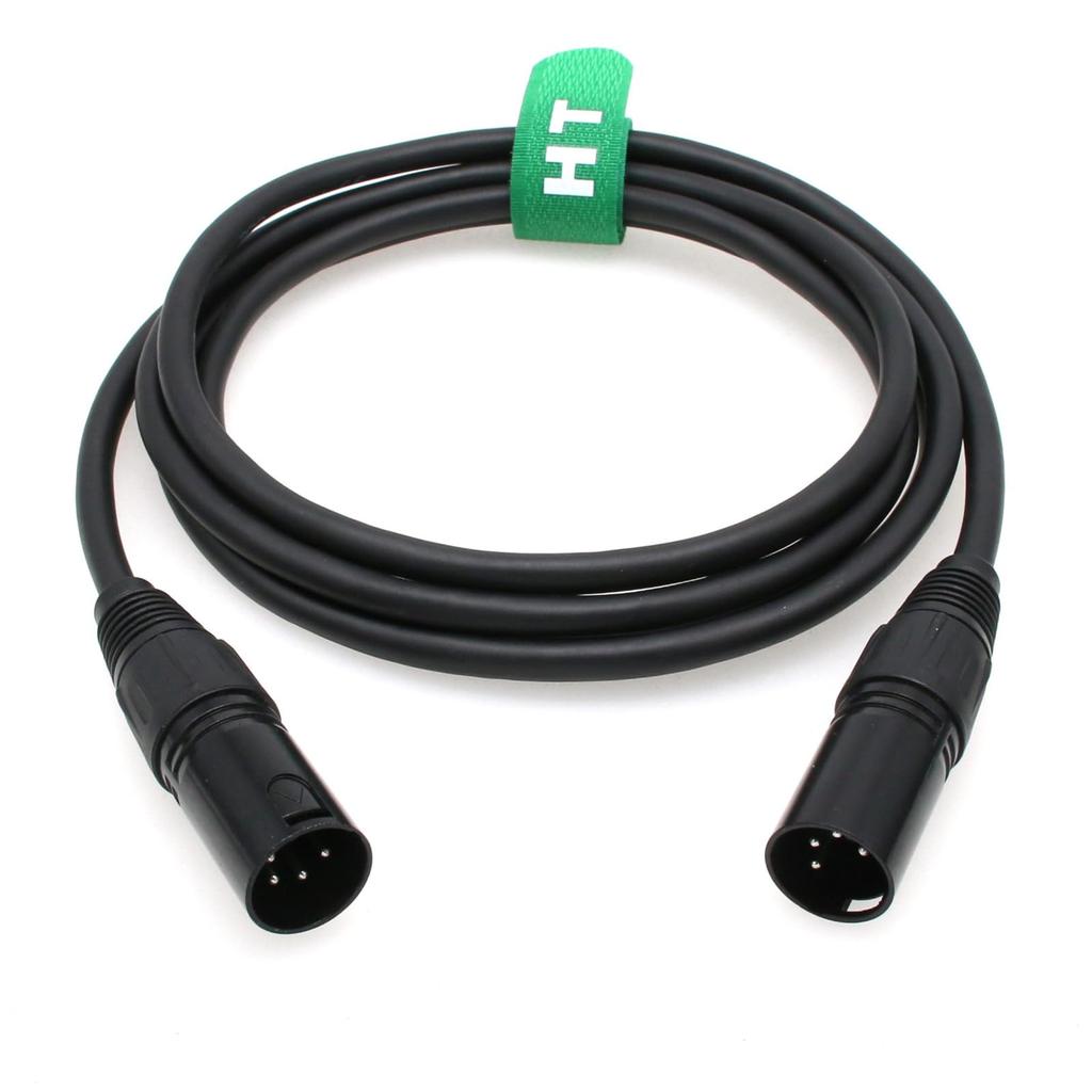 HangTon XLR 4-Pin Power Cable for Godox VL150 VL200 VL300 Video Light & Controller, XLR Male to Male, 5M