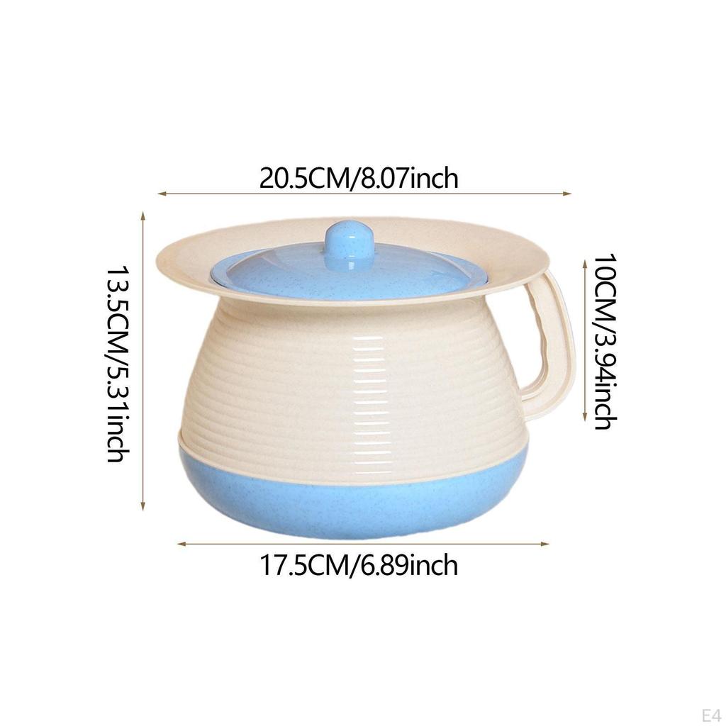 Nachttopf mit Deckel, Tragbare Toilettenlösung für Erwachsene und Kinder