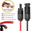 4 Pairs Solar Connector Y Branch Parallel Adapter Cable Wire Plug 2 to 1 Male Female Connectors (M/FF, F/MM) for Solar Panel with PV Cable Clips