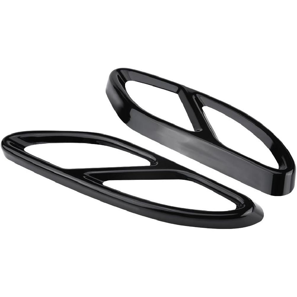 1Pair Car Exhaust Tail Muffler Tip Pipe Cover Trims for Mercedes Benz C Class w205 Coupe GLC B Class w246 E class w212 w213 C207 Coupe A class w176