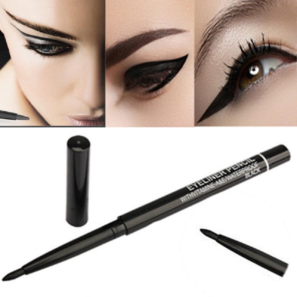 Waterproof Black And Brown Women's Makeup Rotary Retractable Eyeliner Pencil Waterproof Eye Liner Pen Cosmetic Tools