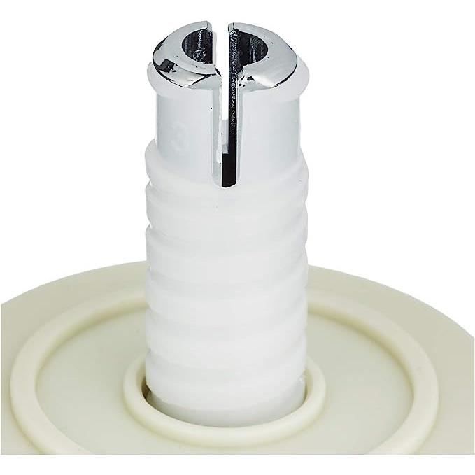 Bouton double poussoir pour mécanisme wirquin 19008001, chromé