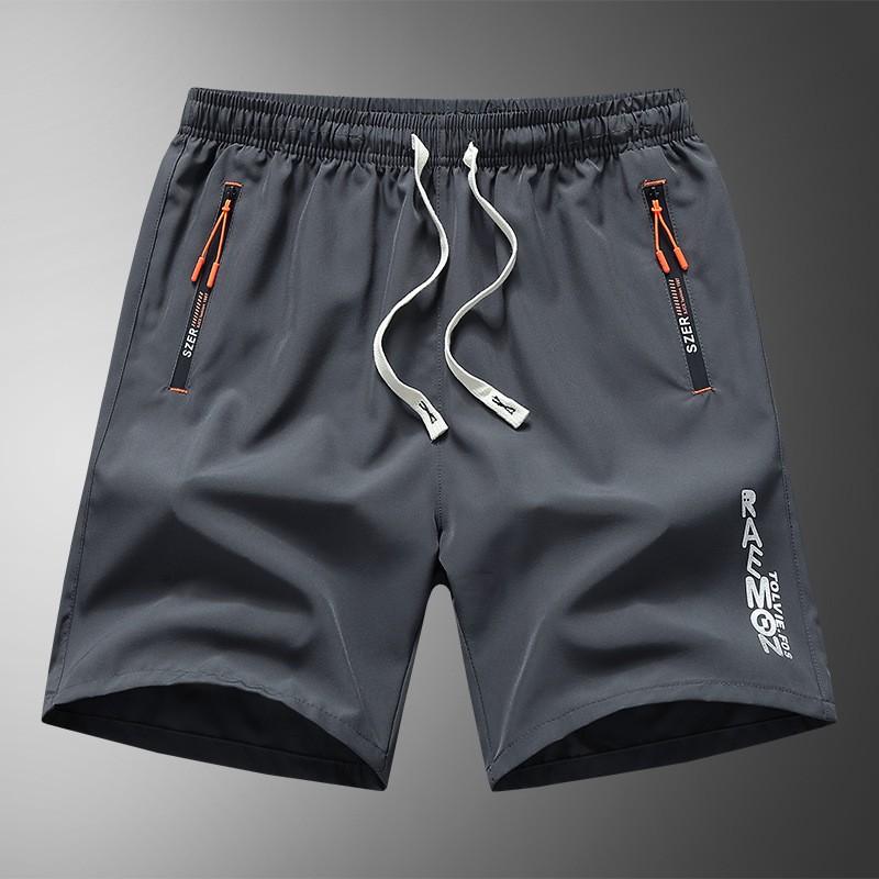 Summer Quick Drying Ice Silk Sports Casual Five Quarter Pants Plus Size Beach Men’s Shorts