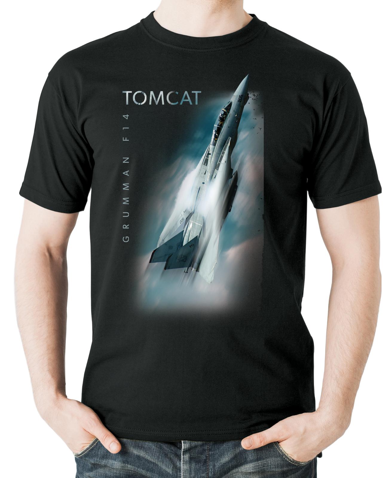 

Морской истребитель F-14 Tomcat Авиационная тематическая футболка. Новая футболка с коротким рукавом и круглым вырезом из 100% хлопка, повседневная одежда, мужской топ S