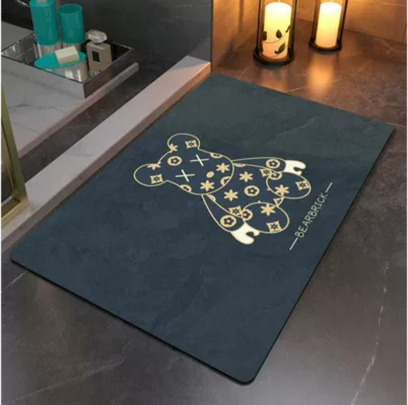 

Роскошный Современный Полосатый Диатомитовый Коврик для Ванной Ультра Впитывающий Быстросохнущий Нескользящий Коврик для Душа Для Элегантного Декора Ванной Комнаты Туалета 40x60CM