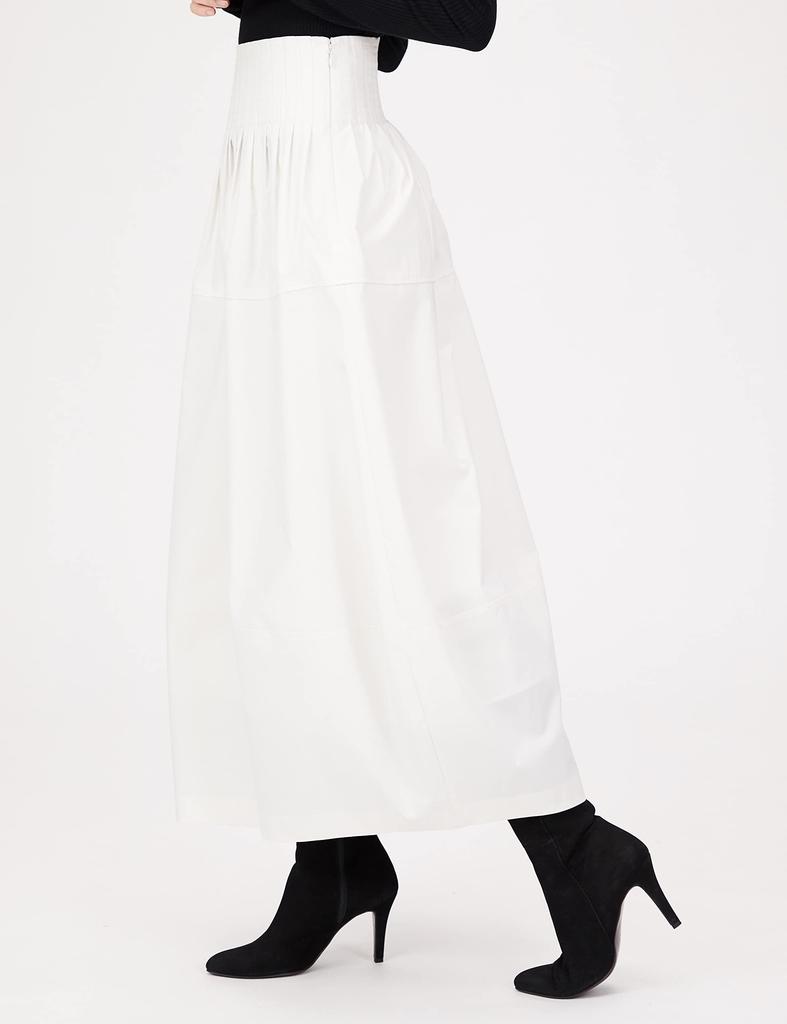 Snidel Sustaina Cocoon Skirt SWFS224176 White Women's