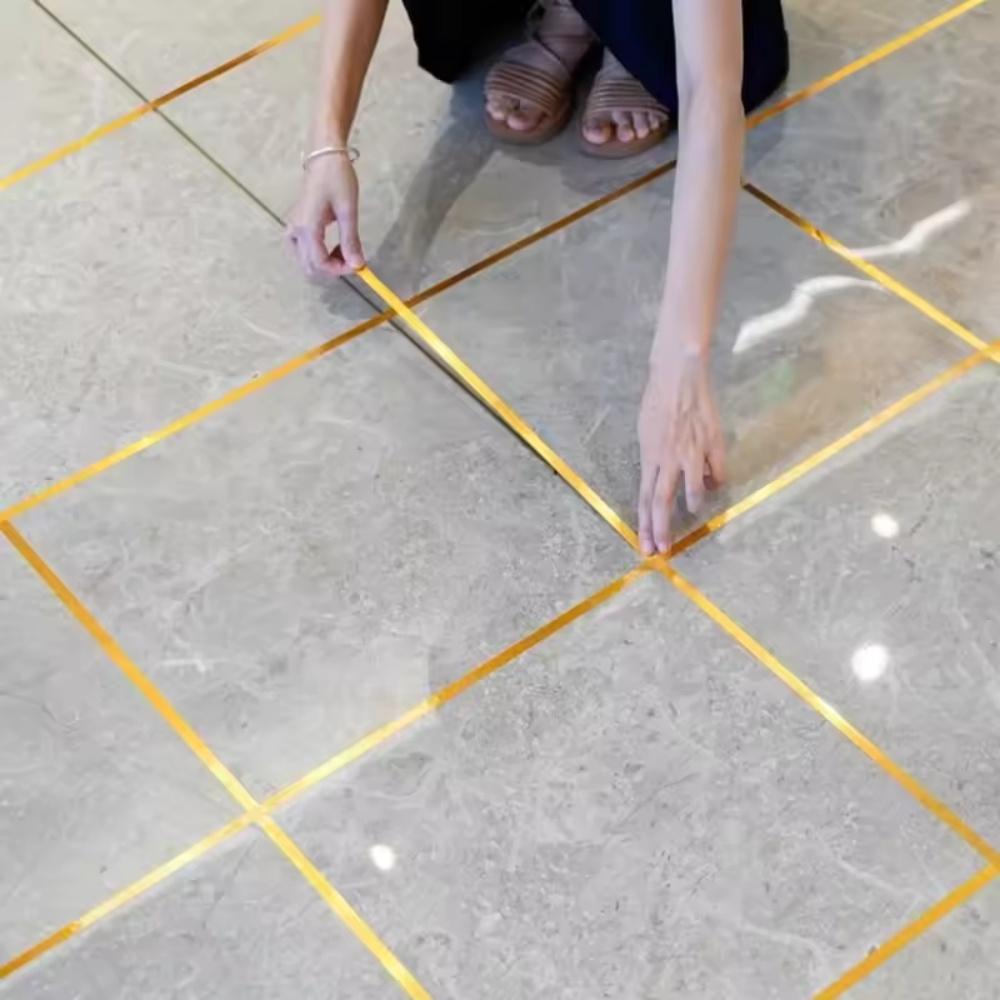 1pc 0.59inX1968.50in Ceramic Floor Wall Seam Sealant Tape Floor Seam Sticker Decor Adhesivel Tile Floor Tape Sticker Home Decor
