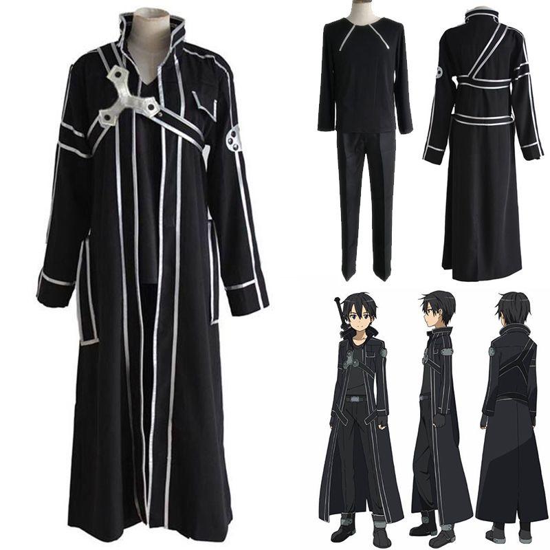 Sword Art Online Kirito Kirigaya kostuum met perfecte stiksels voor cosplay**