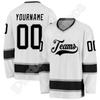 Hockey Jersey Custom Name Team Logo Number Colorful Pullover Vintage Retro Long Sleeves 3DPrint Harajuku Casual Sweatshirts X19