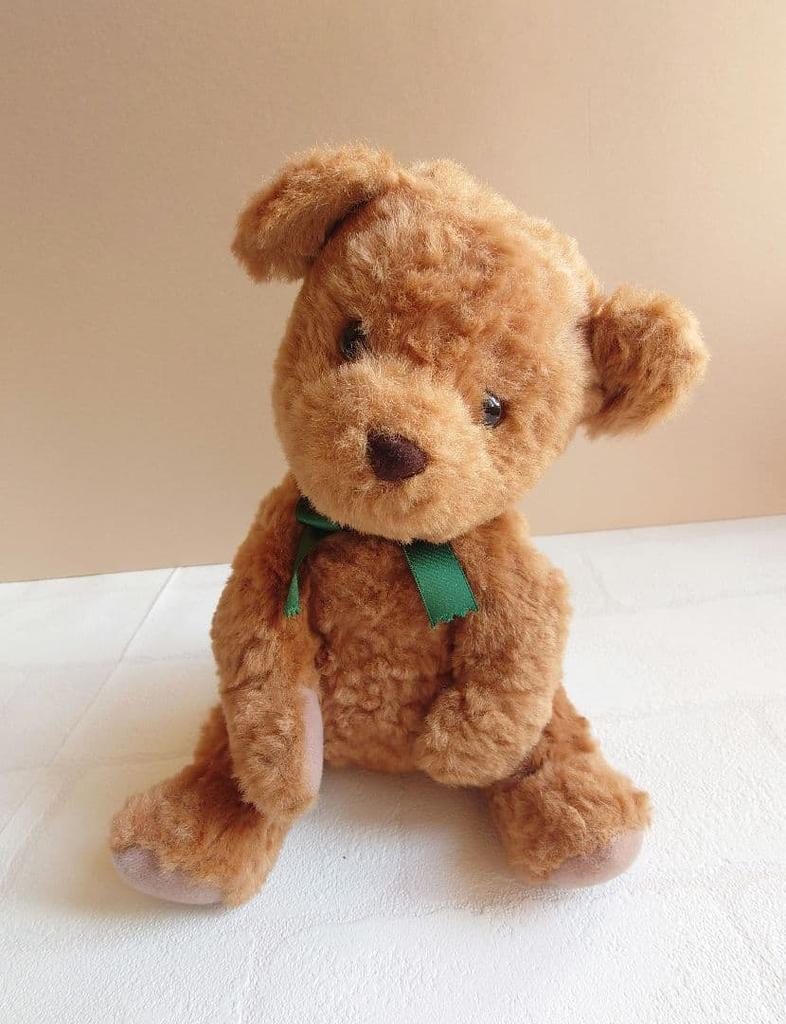 [USED] SANKYO Sankyo Music Box, Swinging Head, Plush Toy, Teddy Bear