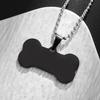 New European and American Stainless Steel Dog Bone Tag Pet Pendant Pendant