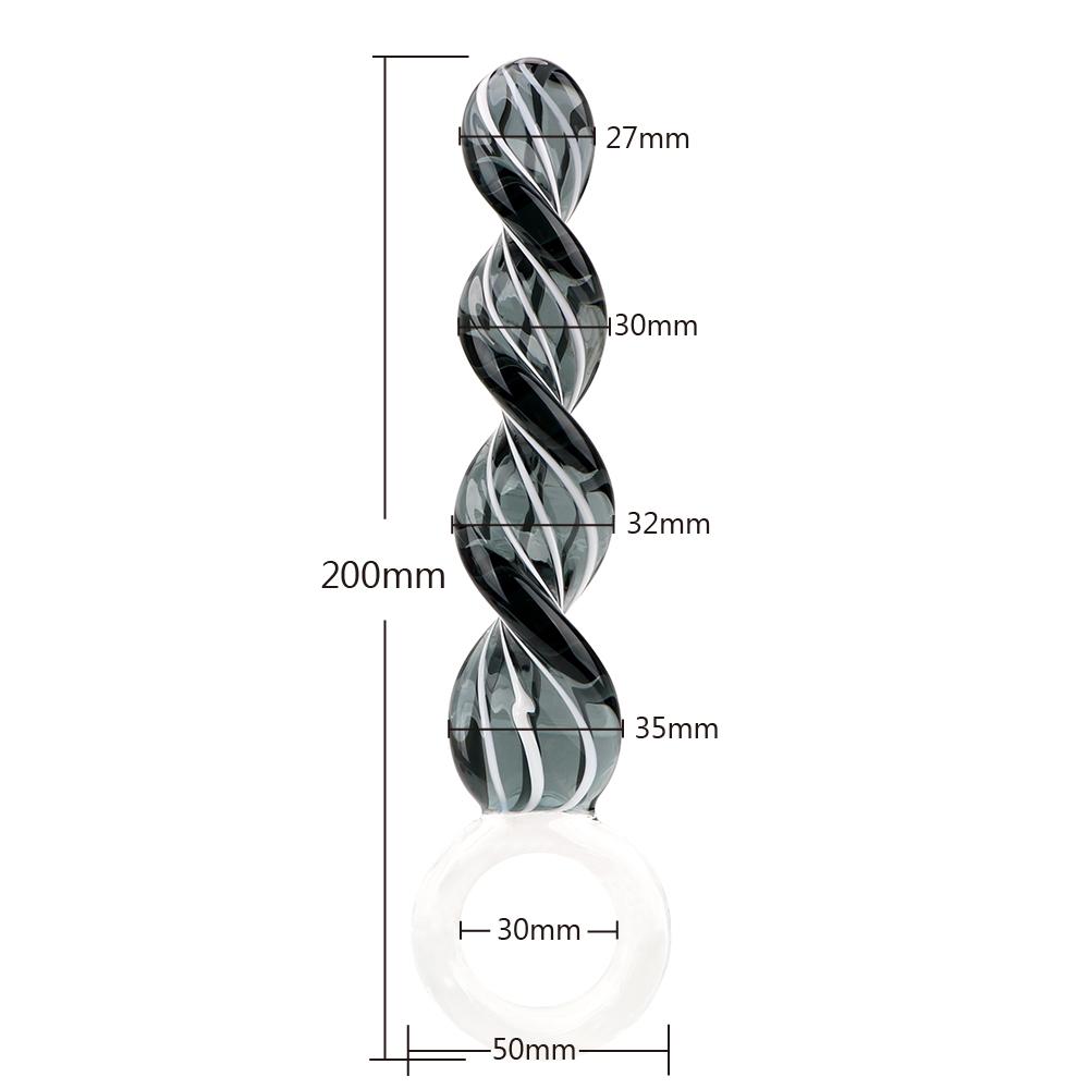 Crystal Penis Spiral Anal Plug Prostate Massager Sex Toys for Women Men Glass Vaginal Stimulation Butt Plug